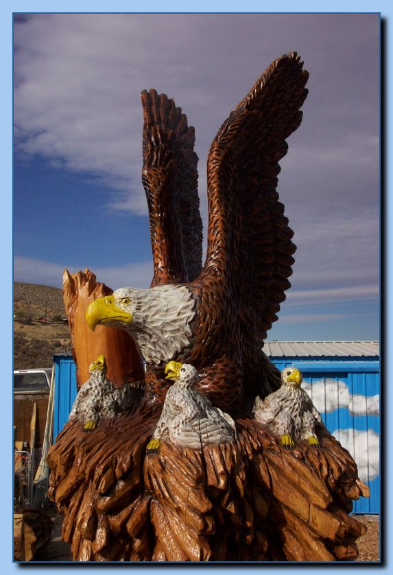 2-08 eagle with wings up, attaches to tree-archive